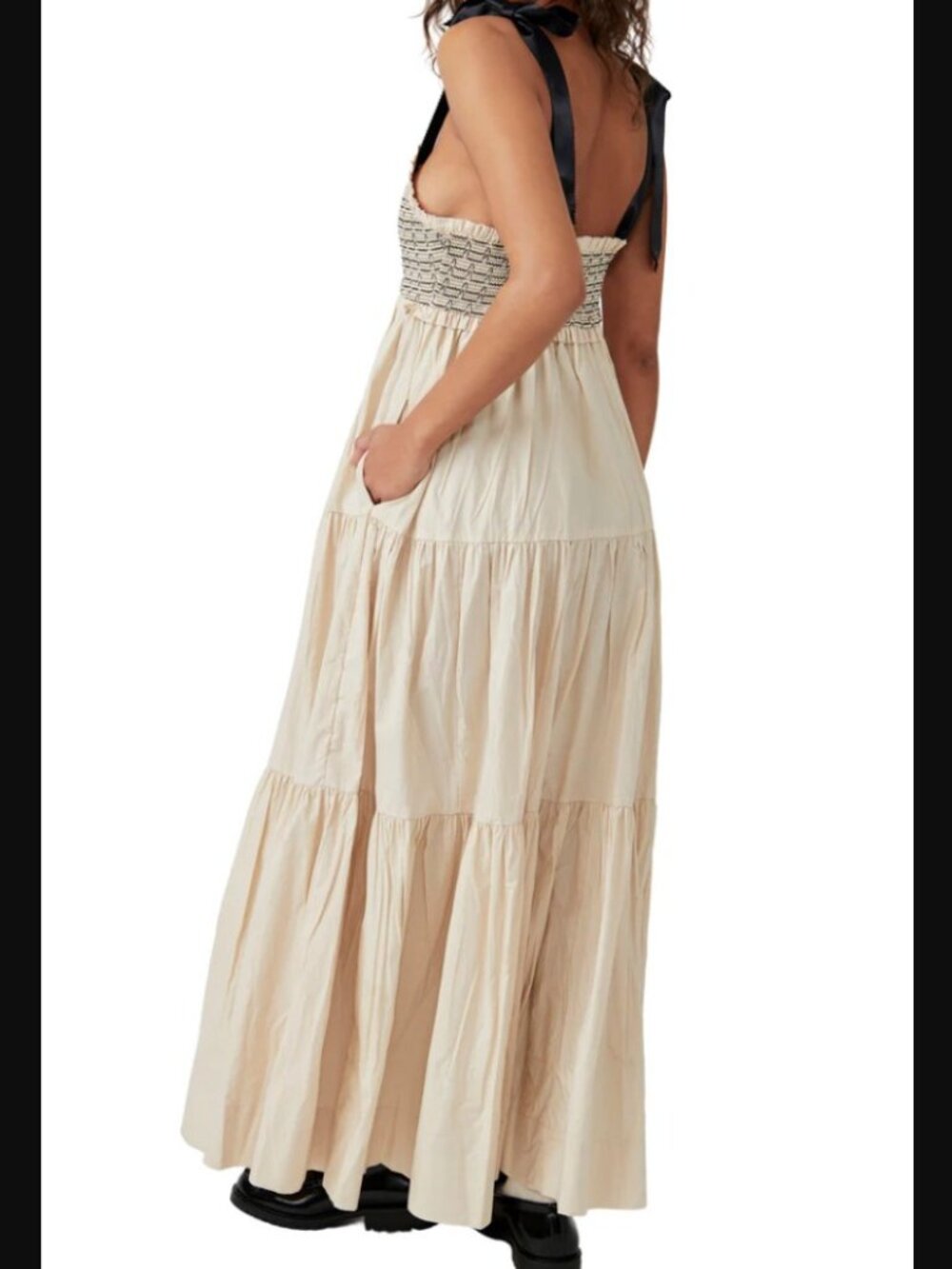 Free People Bluebell Solid Maxi Dress in "Vacation Sand" - Picture 5 of 14